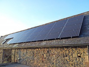 Photovoltaic panels on a barn